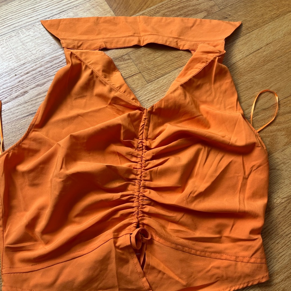 Orange Ruched Top - Picture 4 of 6